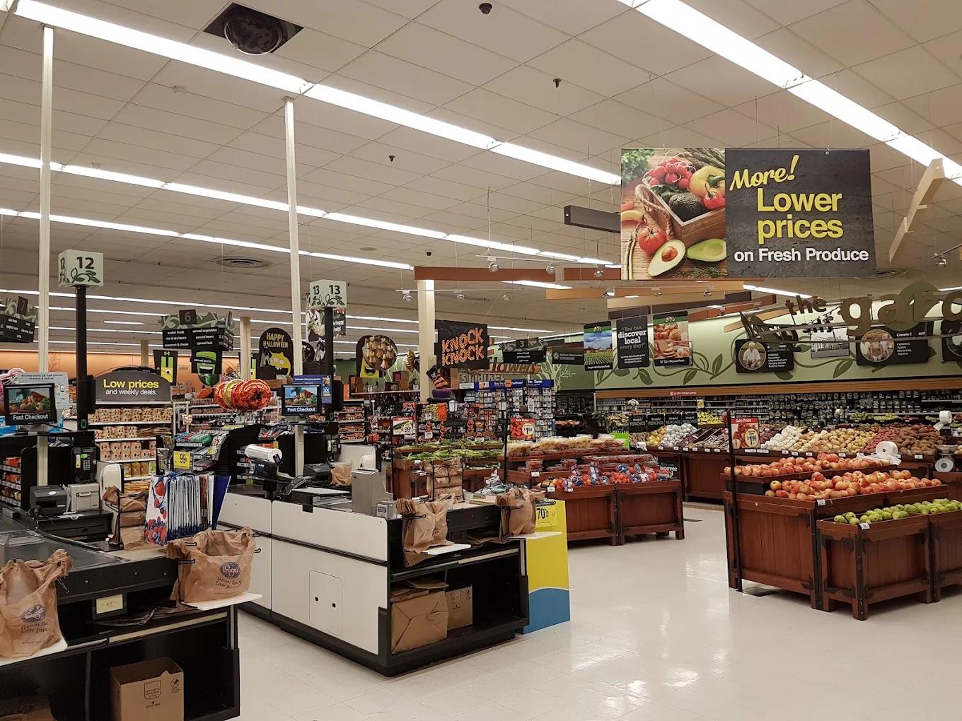 Grocery store produce section