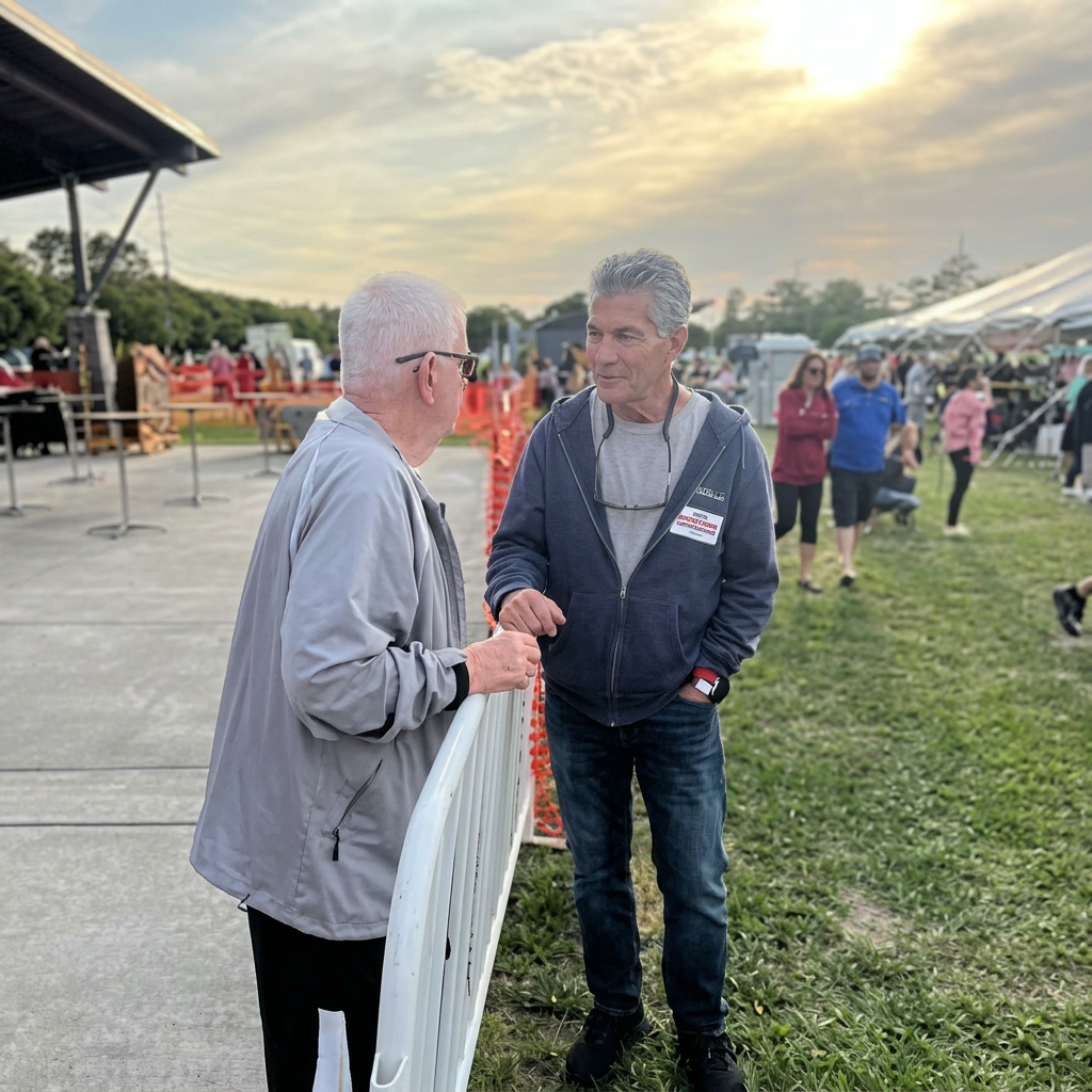 Jeff listening to constituents